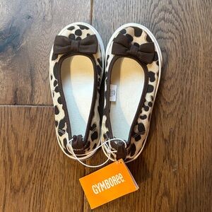 Gymboree Girls' Cream and Brown Leopard Bow Flats! 🥿